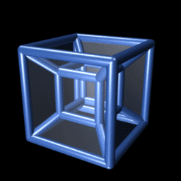 4D cube revolving